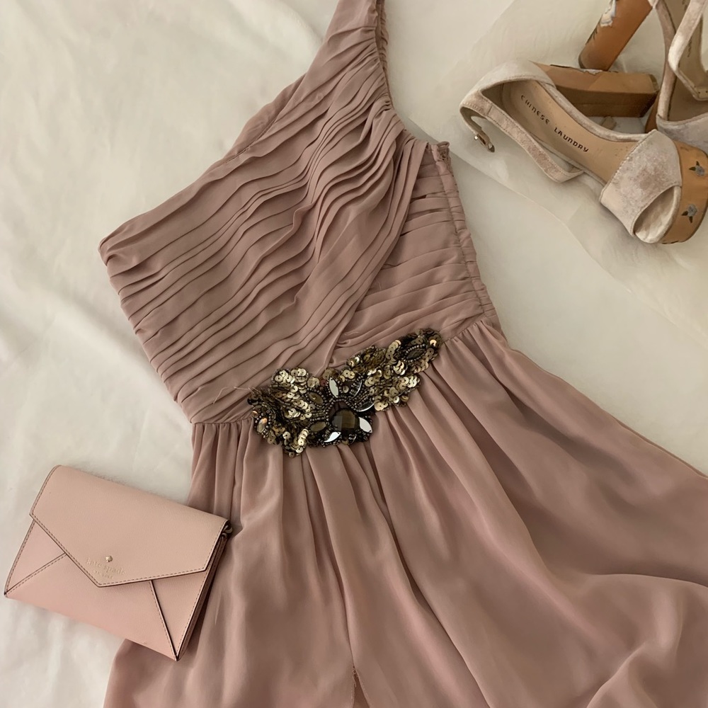 One Shoulder Long Slid Dress
